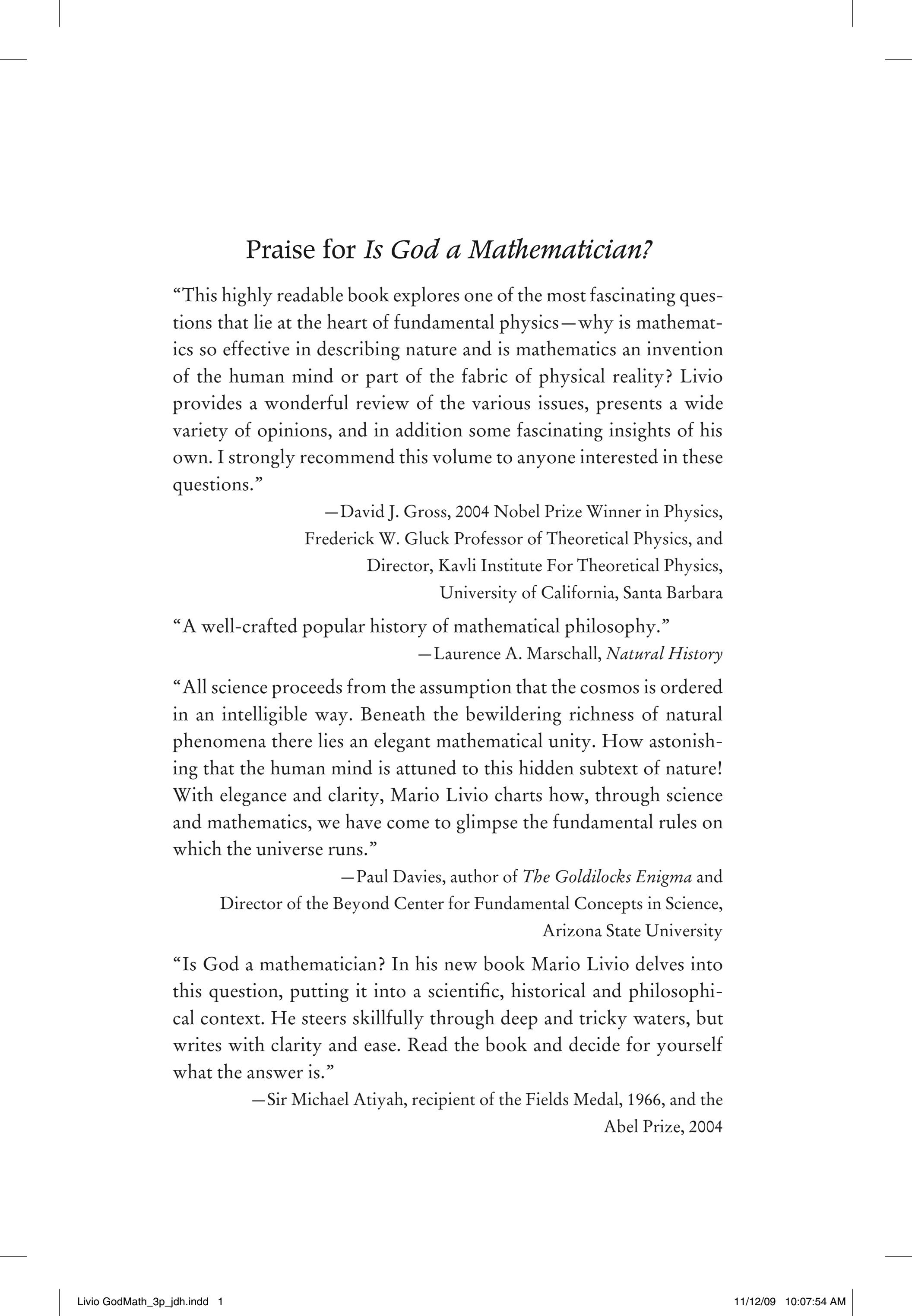 Cover of 'Is God een wiskundige' by Mario Livio